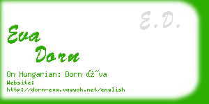 eva dorn business card